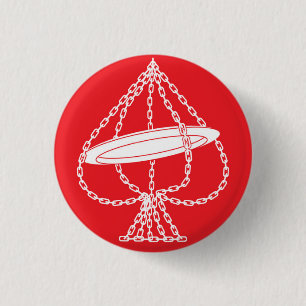 Disc golf ace 3 cm round badge