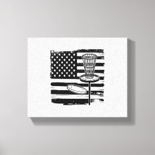 Disc Golf American Flag Canvas Print