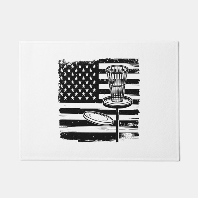 Disc Golf American Flag Doormat (Front)