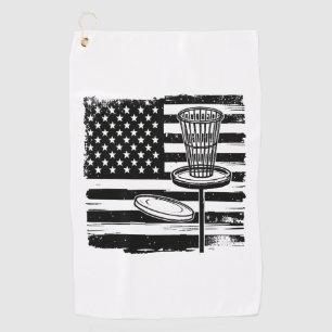 Disc Golf American Flag Golf Towel