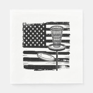 Disc Golf American Flag Napkin