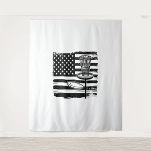 Disc Golf American Flag Tapestry