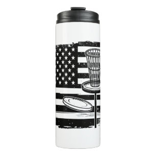 Disc Golf American Flag Thermal Tumbler