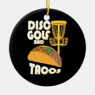 Disc Golf And Tacos Ceramic Tree Decoration