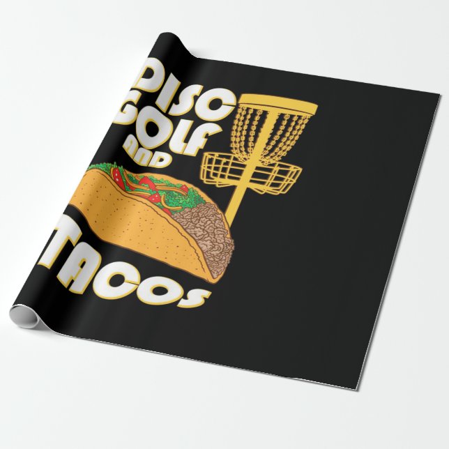 Disc Golf And Tacos Wrapping Paper (Unrolled)