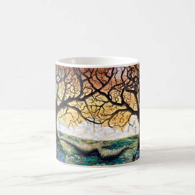 Disc Golf Art Coffee Mug (Center)