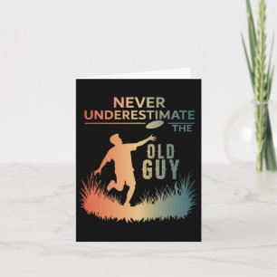 Disc Golf Art For Men Grandpa Disc Golfer Disc Gol Card