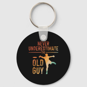 Disc Golf Art For Men Grandpa Disc Golfer Disc Gol Key Ring