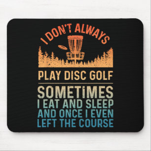Disc Golf Art For Men Women Disc Golf Player Disc Mouse Mat