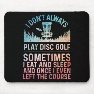 Disc Golf Art For Men Women Disc Golf Player Disc Mouse Mat