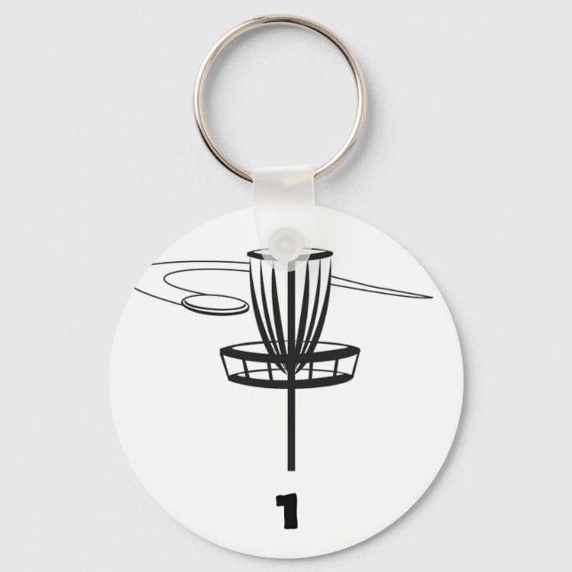 disc golf bag tag key ring (Front)
