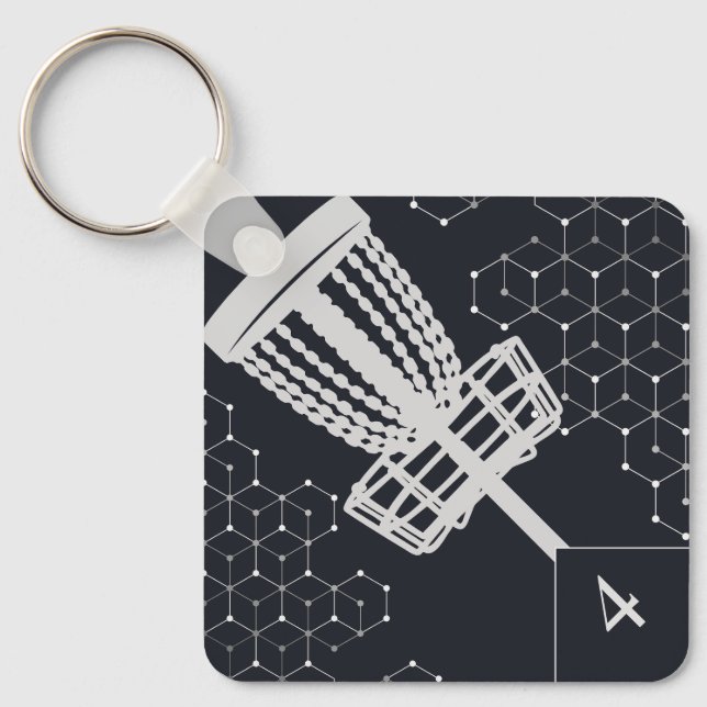 Disc Golf Bag Tag Key Ring (Front)