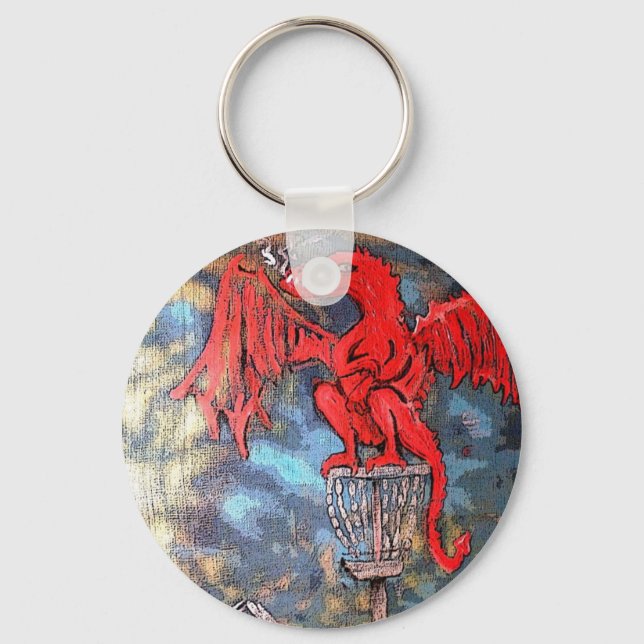 disc golf bag tag key ring (Front)