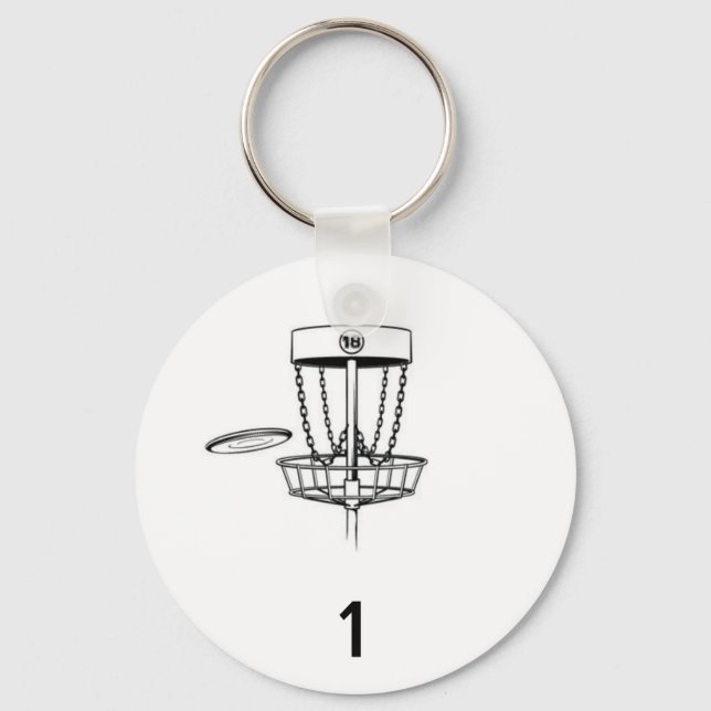 Disc Golf Bag Tag Key Ring (Front)
