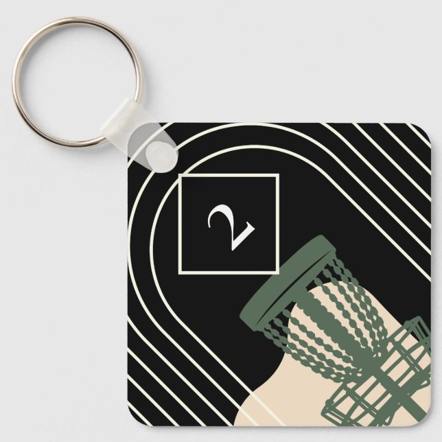Disc Golf Bag Tag Key Ring (Front)