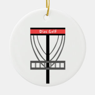 Disc Golf Basket Ceramic Tree Decoration