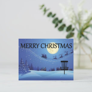 Disc Golf Basket Christmas Card