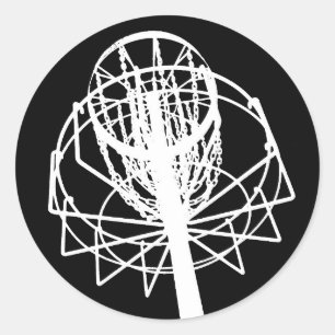 disc golf basket classic round sticker