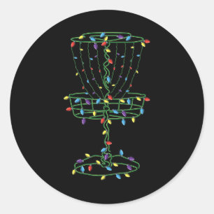 Disc Golf Basket Cool Disc Golf Frisbee Golfer Xma Classic Round Sticker