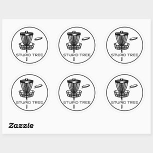 Disc Golf Basket & Disc Stickers