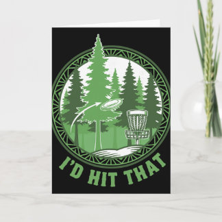 Disc Golf Basket Flying Disc Id Hit That Funny  Card