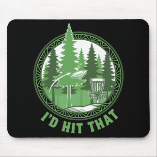 Disc Golf Basket Flying Disc Id Hit That Funny  Mouse Mat