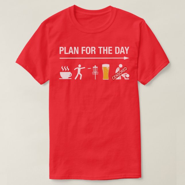 Disc Golf Basket Frisbee Golfing Frolf Coffee Beer T-Shirt (Design Front)