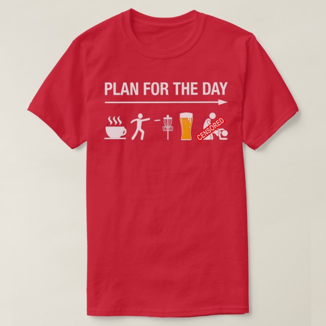 Disc Golf Basket Frisbee Golfing Frolf Coffee Beer T-Shirt (Design Front)
