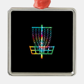 Disc Golf Basket - Hippie Rainbow Gift Metal Tree Decoration
