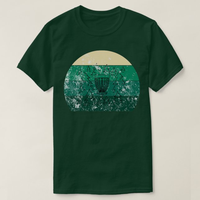 Disc Golf Basket Retro T-Shirt (Design Front)