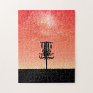 Disc Golf Basket Silhouette Jigsaw Puzzle