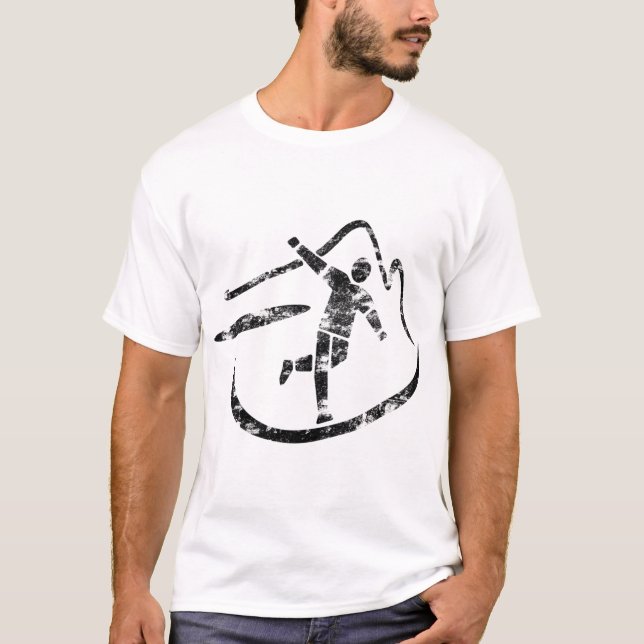 Disc Golf Basket Simple Art Elements Disc Golfer G T-Shirt (Front)