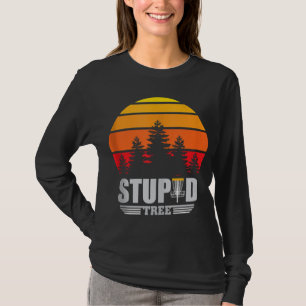 Disc Golf Basket Stupid Tree Frisbee Vintage Retro T-Shirt