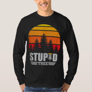 Disc Golf Basket Stupid Tree Frisbee Vintage Retro T-Shirt