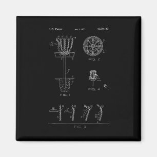 Disc Golf Basket Target Patent Design - Frolf  Magnet