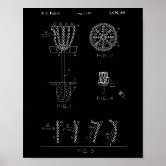 Disc Golf Basket Target Patent Design - Frolf  Poster