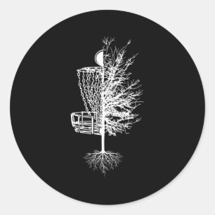 Disc Golf Basket Tree Frisbee Golf Classic Round Sticker
