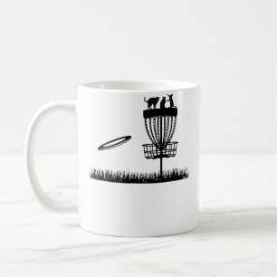 Disc Golf Basket With Cats - Disc Golfer Funny Dis Coffee Mug