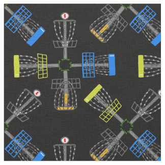 disc golf baskets tile black fabric