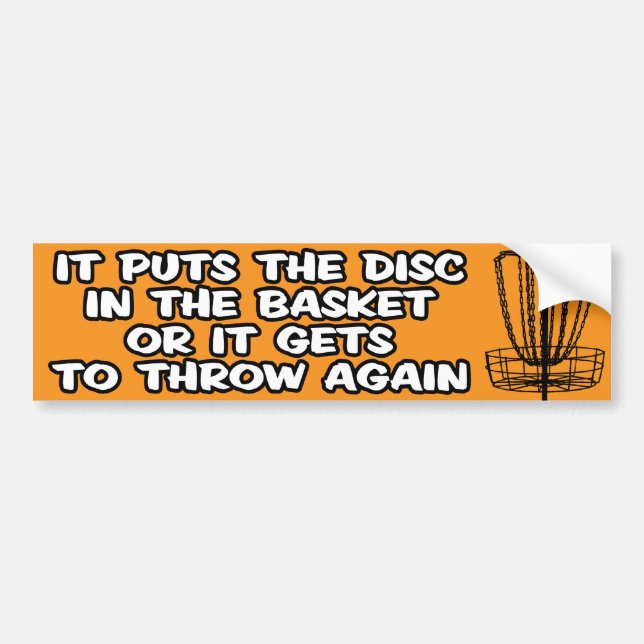 Disc Golf Bumper Sticker (Front)
