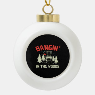 Disc Golf Ceramic Ball Christmas Ornament