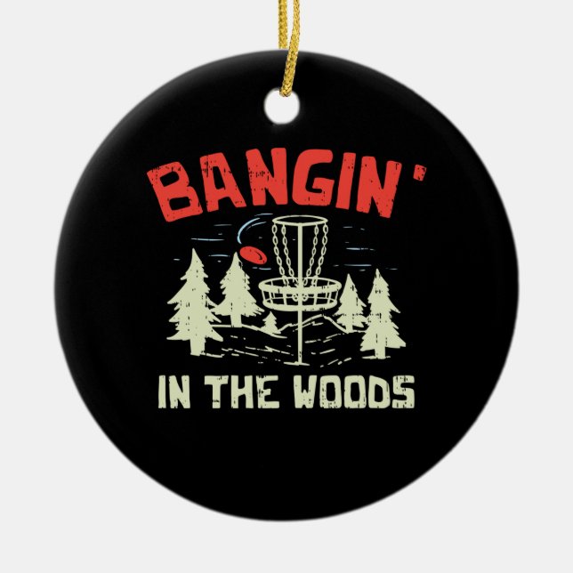 Disc Golf Ceramic Tree Decoration (Front)