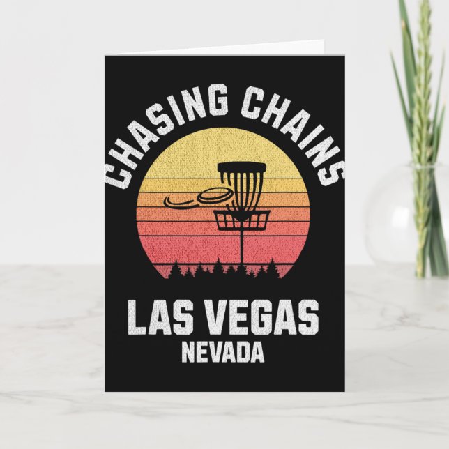Disc Golf Chasing Chains Las Vegas Nevada Golf Fri Card (Front)