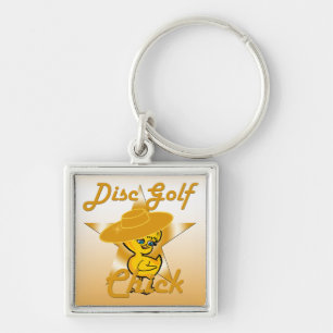 Disc Golf Chick #10 Key Ring