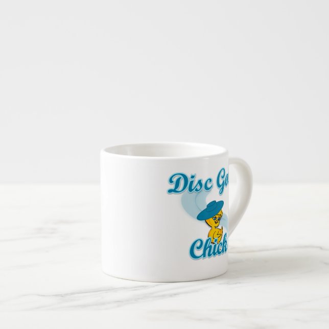 Disc Golf Chick #3 Espresso Cup (Front Right)