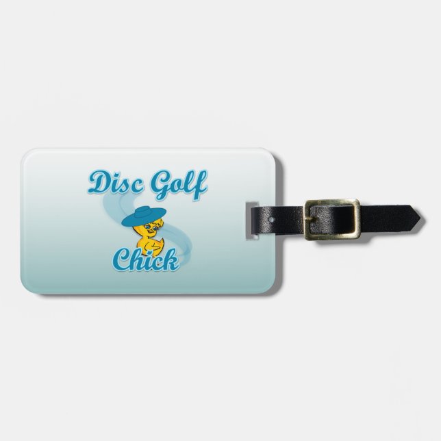 Disc Golf Chick #3 Luggage Tag (Front Horizontal)