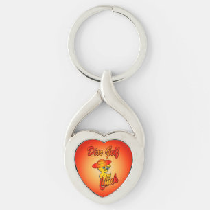 Disc Golf Chick #5 Key Ring