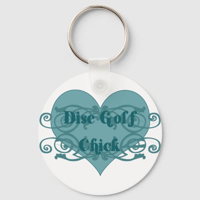 Disc golf chick key ring (Front)
