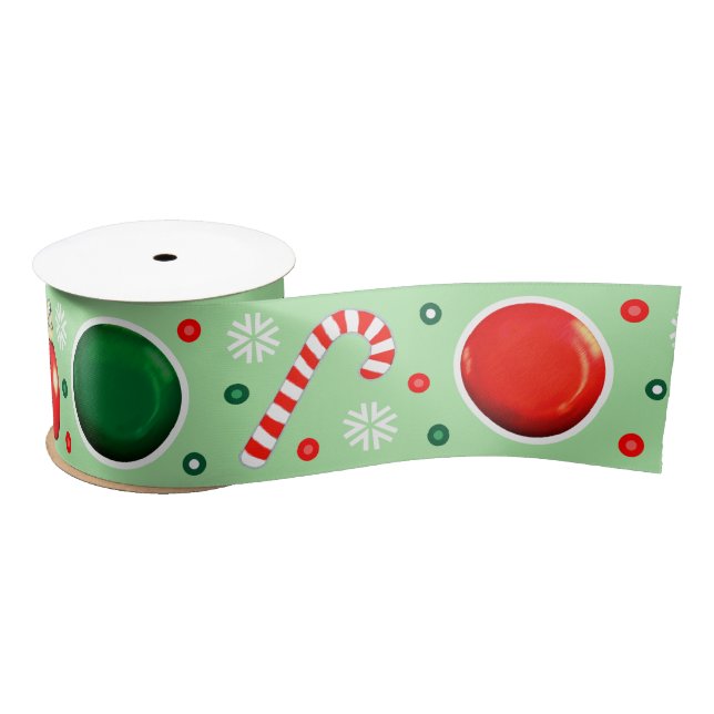 Disc Golf Christmas Holiday Gift Satin Ribbon (Spool)