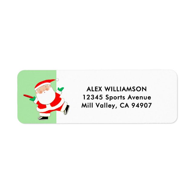 Disc Golf Christmas Holiday Label (Front)